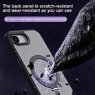 For iPhone 16e Airbag MagSafe Shockproof Frosted Phone Case with Fold Holder(Black) - 3