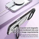 For iPhone 17 Air Airbag MagSafe Shockproof Frosted Phone Case with Fold Holder(Grey) - 3