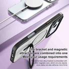 For iPhone 17 Pro Max Airbag MagSafe Shockproof Frosted Phone Case with Fold Holder(Silver) - 3