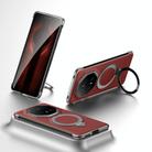 For Huawei Mate 70 RS Ultimate SULADA Top Grain Leather MagSafe Magnetic Holder Phone Case(Red) - 1