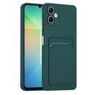 For Samsung Galaxy A06 4G / 5G Card Slot Design Shockproof TPU Phone Case(Dark Green) - 1