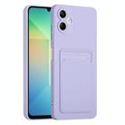 For Samsung Galaxy A06 4G / 5G Card Slot Design Shockproof TPU Phone Case(Purple) - 1