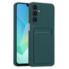 For Samsung Galaxy A16 4G / 5G Card Slot Design Shockproof TPU Phone Case(Dark Green) - 1