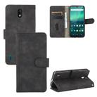 For Nokia 1.3 Solid Color Skin Feel Magnetic Buckle Horizontal Flip Calf Texture PU Leather Case with Holder & Card Slots & Wallet(Black) - 1