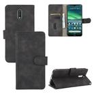 For Nokia 2.3 Solid Color Skin Feel Magnetic Buckle Horizontal Flip Calf Texture PU Leather Case with Holder & Card Slots & Wallet(Black) - 1