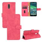 For Nokia 2.3 Solid Color Skin Feel Magnetic Buckle Horizontal Flip Calf Texture PU Leather Case with Holder & Card Slots & Wallet(Rose Red) - 1