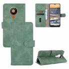 For Nokia 5.3 Solid Color Skin Feel Magnetic Buckle Horizontal Flip Calf Texture PU Leather Case with Holder & Card Slots & Wallet(Green) - 1