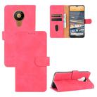 For Nokia 5.3 Solid Color Skin Feel Magnetic Buckle Horizontal Flip Calf Texture PU Leather Case with Holder & Card Slots & Wallet(Rose Red) - 1