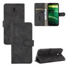 For Nokia C1 Solid Color Skin Feel Magnetic Buckle Horizontal Flip Calf Texture PU Leather Case with Holder & Card Slots & Wallet(Black) - 1