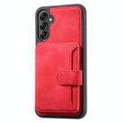 For Samsung Galaxy A36 5G Skin Feel Dream RFID Anti-theft PU Card Bag Phone Case(Red) - 2