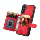 For Samsung Galaxy A36 5G Skin Feel Dream RFID Anti-theft PU Card Bag Phone Case(Red) - 3