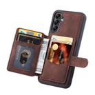 For Samsung Galaxy A36 5G Skin Feel Dream RFID Anti-theft PU Card Bag Phone Case(Coffee) - 3