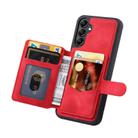 For Samsung Galaxy A56 5G Skin Feel Dream RFID Anti-theft PU Card Bag Phone Case(Red) - 3