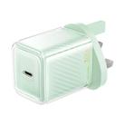REMAX RP-U91 Jiltry Series 30W PD+QC Type-C GaN Multi-compatible Fast Charger, Plug:UK Plug(Green) - 1