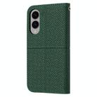 For Samsung Galaxy S25 Edge 5G Woven Texture Stitching Magnetic Leather Phone Case(Green) - 3