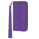 For Samsung Galaxy S25 Edge 5G Woven Texture Stitching Magnetic Leather Phone Case(Purple) - 2