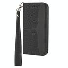 For Samsung Galaxy S25 Edge 5G Woven Texture Stitching Magnetic Leather Phone Case(Black) - 2