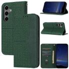 For Samsung Galaxy S25 FE 5G Woven Texture Stitching Magnetic Leather Phone Case(Green) - 1