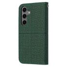 For Samsung Galaxy S25 FE 5G Woven Texture Stitching Magnetic Leather Phone Case(Green) - 3