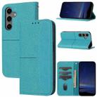For Samsung Galaxy S25 FE 5G Woven Texture Stitching Magnetic Leather Phone Case(Blue) - 1