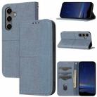 For Samsung Galaxy S25 FE 5G Woven Texture Stitching Magnetic Leather Phone Case(Grey) - 1