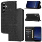 For Samsung Galaxy S25 FE 5G Woven Texture Stitching Magnetic Leather Phone Case(Black) - 1