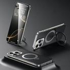 For iPhone 15 Pro Max SULADA Kevlar Texture MagSafe Magnetic Holder Phone Case(Black) - 1