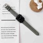 For Apple Watch 5 & 4 44mm / 3 & 2 & 1 42mm V Tail Style Stitching Leather Watch Band(Dark Green) - 1