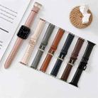For Apple Watch Series 9&8&7 41mm / SE 3&SE 2&6&SE&5&4 40mm / 3&2&1 38mm V Tail Style Stitching Leather Watch Band(Dark Blue) - 7