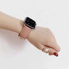 For Apple Watch Series 9&8&7 41mm / SE 3&SE 2&6&SE&5&4 40mm / 3&2&1 38mm V Tail Style Stitching Leather Watch Band(Black) - 5