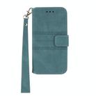 For Samsung Galaxy S25 Edge 5G Embossed Stripes Skin Feel Leather Phone Case(Dark Green) - 2