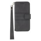 For Samsung Galaxy S25 Edge 5G Embossed Stripes Skin Feel Leather Phone Case(Black) - 2