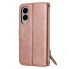 For Samsung Galaxy S25 Edge 5G Oil Skin Zipper Wallet Leather Phone Case(Rose Gold) - 3