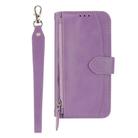 For Samsung Galaxy S25 Edge 5G Oil Skin Zipper Wallet Leather Phone Case(Purple) - 2