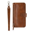 For Samsung Galaxy S25 Edge 5G Oil Skin Zipper Wallet Leather Phone Case(Brown) - 2