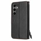 For Samsung Galaxy S25 FE 5G Oil Skin Zipper Wallet Leather Phone Case(Black) - 3