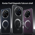 For Honor Magic7 Pro SULADA Kevlar Texture MagSafe Magnetic Holder Phone Case(Purple) - 2