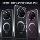 For Huawei Mate 60 SULADA Kevlar Texture MagSafe Magnetic Holder Phone Case(Blue) - 2