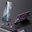 For Huawei Pura 70 Pro SULADA Kevlar Texture MagSafe Magnetic Holder Phone Case(Purple) - 1