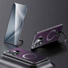 For Huawei Pura 70 SULADA Kevlar Texture MagSafe Magnetic Holder Phone Case(Purple) - 1