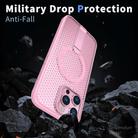 For iPhone 13 Pro Max / 12 Pro Max Honeycomb Cooling MagSafe Holder Phone Case(Pink) - 3