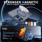 For iPhone 15 Pro Honeycomb Cooling MagSafe Holder Phone Case(Blue) - 2