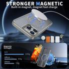 For iPhone 15 Pro Honeycomb Cooling MagSafe Holder Phone Case(Titanium Grey) - 2