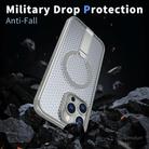 For iPhone 15 Pro Honeycomb Cooling MagSafe Holder Phone Case(Titanium Grey) - 3