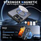 For iPhone 15 Pro Max Honeycomb Cooling MagSafe Holder Phone Case(Black) - 2