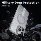 For iPhone 15 Pro Max Honeycomb Cooling MagSafe Holder Phone Case(Titanium Grey) - 3