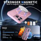 For iPhone 15 Pro Max Honeycomb Cooling MagSafe Holder Phone Case(Pink) - 2