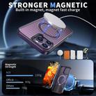 For iPhone 15 Pro Max Honeycomb Cooling MagSafe Holder Phone Case(Purple) - 2