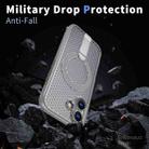 For iPhone 17 Honeycomb Cooling MagSafe Holder Phone Case(Titanium Grey) - 3