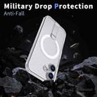 For iPhone 17 Honeycomb Cooling MagSafe Holder Phone Case(Frosted Transparent) - 3